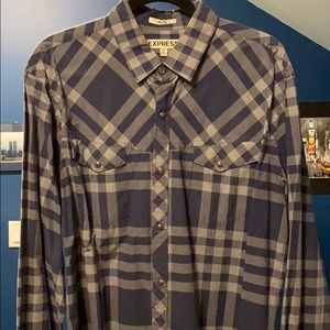 Express plaid button down